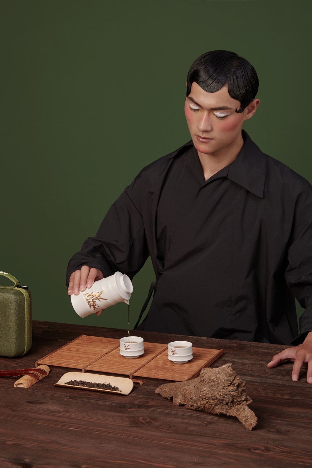 thương hiệu bình nước│bộ pha trà trúc quân tử (Trắng ngà)│HOWMAI｜Rất tốt để mua trong và ngoài nước