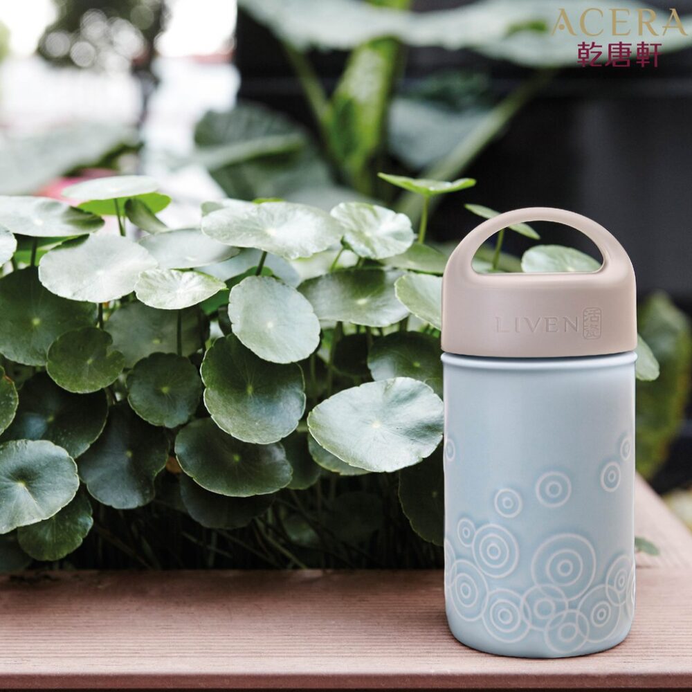 thương hiệu bình nước│cốc cầm tay lục đồng tâm (Xanh mờ)│HOWMAI｜Rất tốt để mua trong và ngoài nước