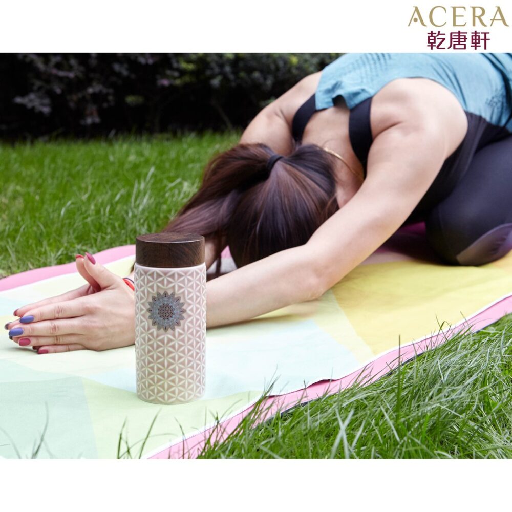 thương hiệu bình nước│cốc cầm tay bông hoa trong cuộc đời (Xanh bạc hà thiêu hoa)│HOWMAI｜Rất tốt để mua trong và ngoài nước