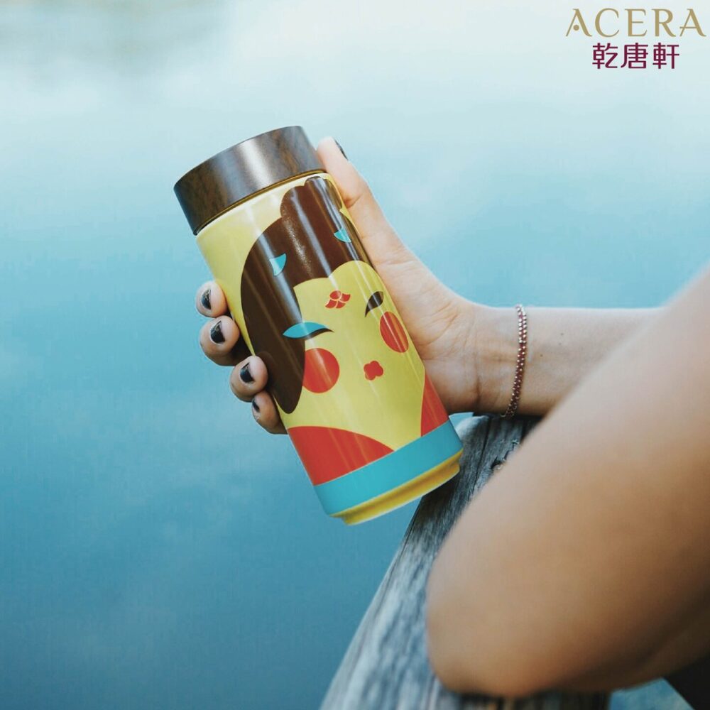 thương hiệu bình nước│cốc cầm tay cung nữ thời Đường (trang trí vàng chanh)│HOWMAI｜Rất tốt để mua trong và ngoài nước