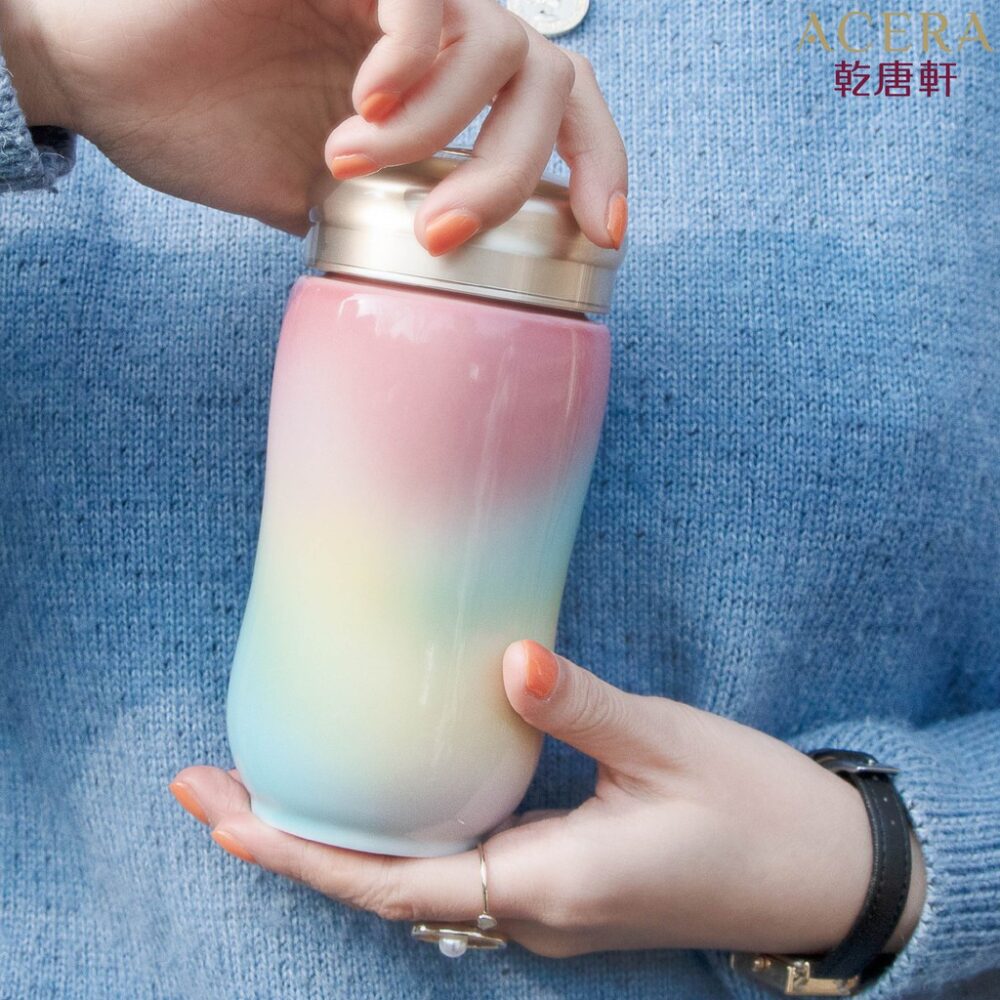 thương hiệu bình nước│Cốc hạnh phúc thật gần (hồng phấn)│HOWMAI｜Rất tốt để mua trong và ngoài nước